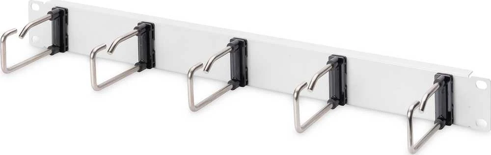 Assmann Electronic DIGITUS DN-97666 1U kabelių valdymo skydelis 5xplieniniai žiedai 40x75mm pilkas RAL 7035