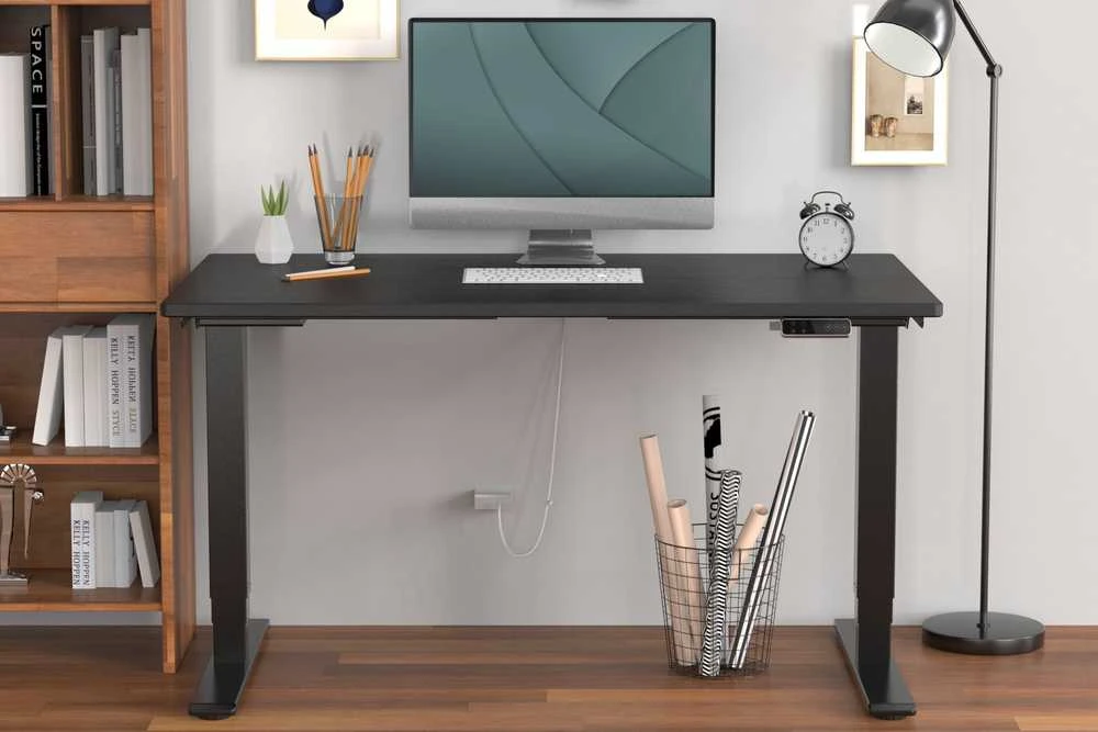 „Digitus“ elektra reguliuojamo aukščio stalo rėmas, dvigubas variklis, 3 lygiai | 62-127 cm | Juodas