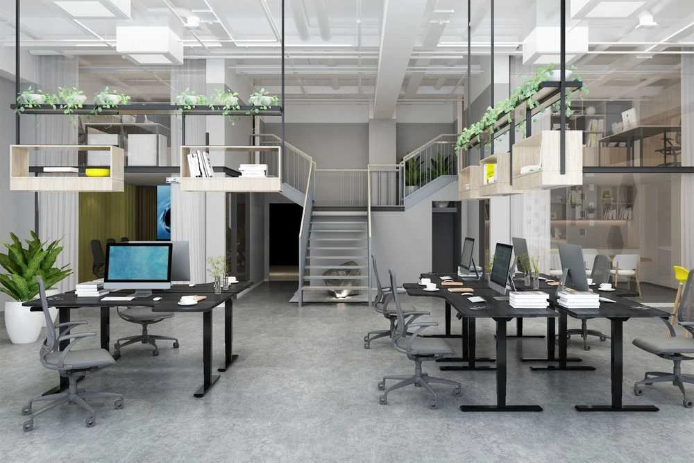 „Digitus“ elektra reguliuojamo aukščio stalo rėmas, dvigubas variklis, 3 lygiai | 62-127 cm | Juodas