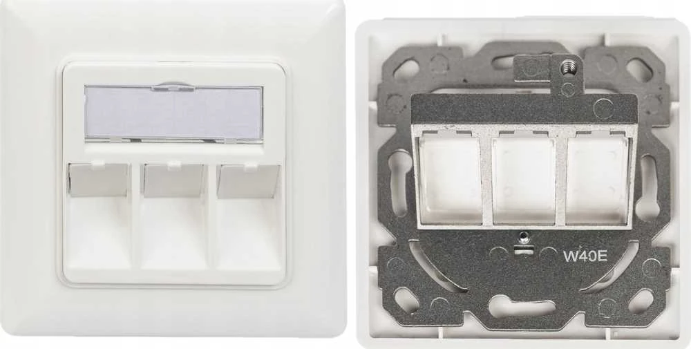 „Digitus ZUB“ tuščias lizdas „Keystone“ moduliams, baltas