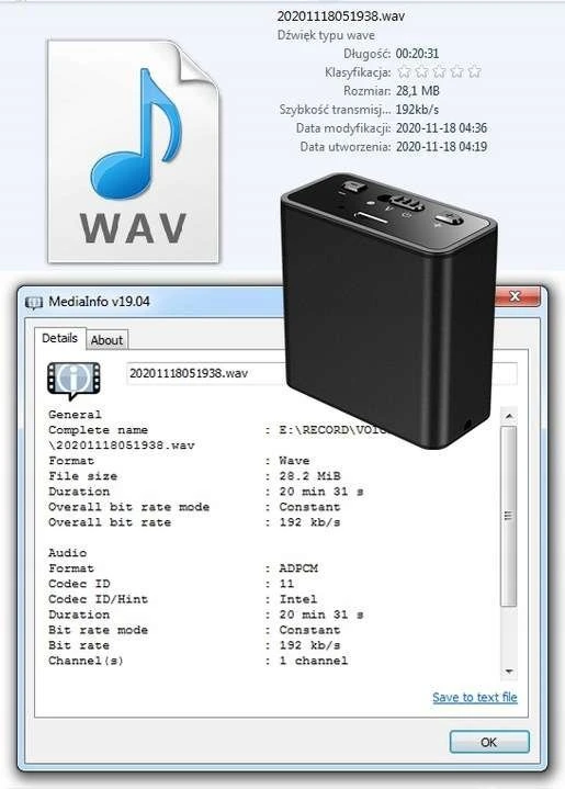 Luxury Goods Skaitmeninis diktofonas JNN Q65
