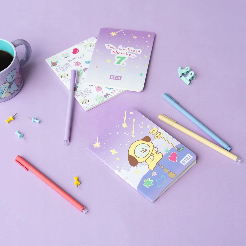 Dimastech BT21 - A6 formato CHIMMY užrašų knygelių rinkinys (3 vnt.)