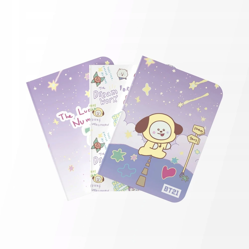 Dimastech BT21 - A6 formato CHIMMY užrašų knygelių rinkinys (3 vnt.)