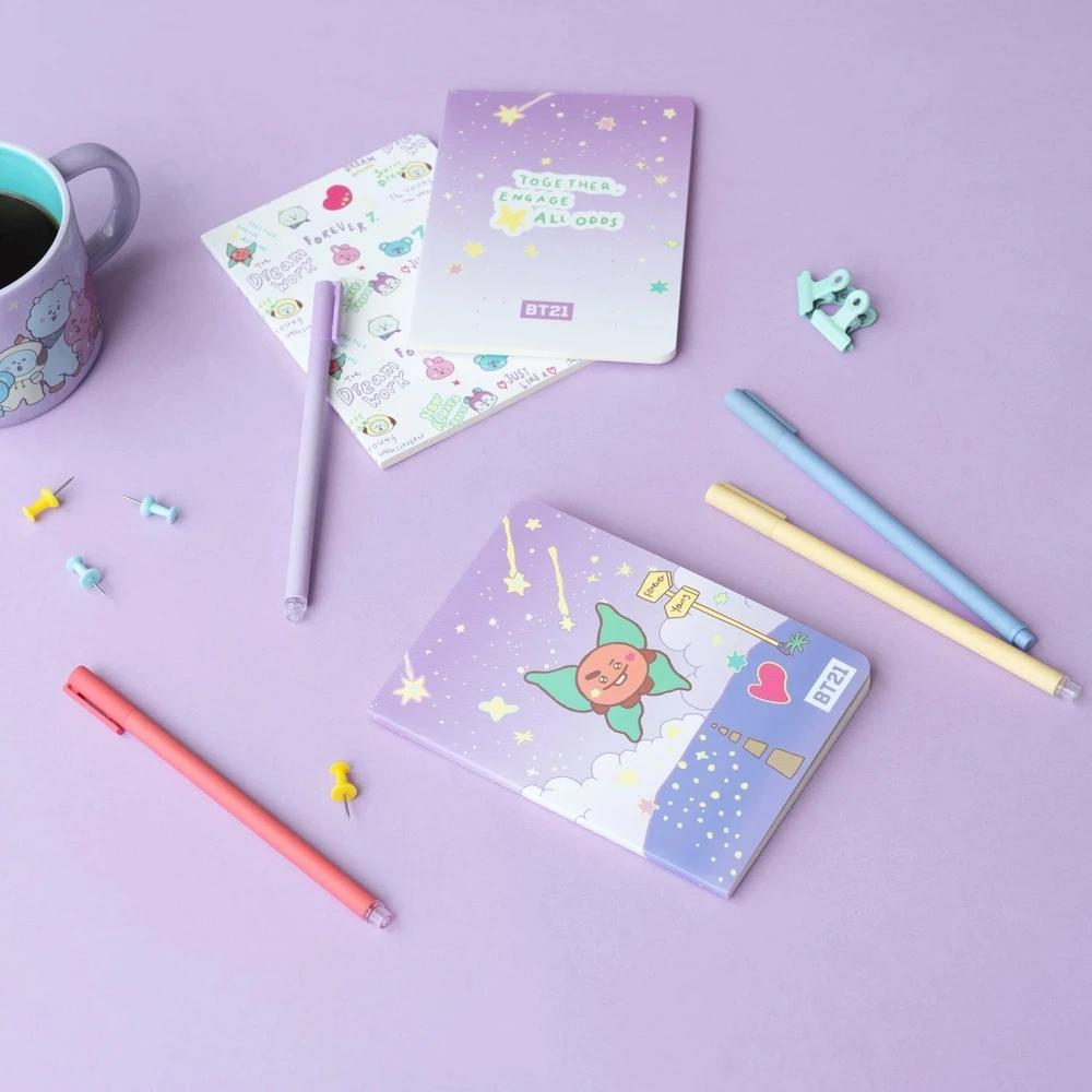 Dimastech BT21 - A6 formato SHOOKY užrašų knygelių rinkinys (3 vnt.)