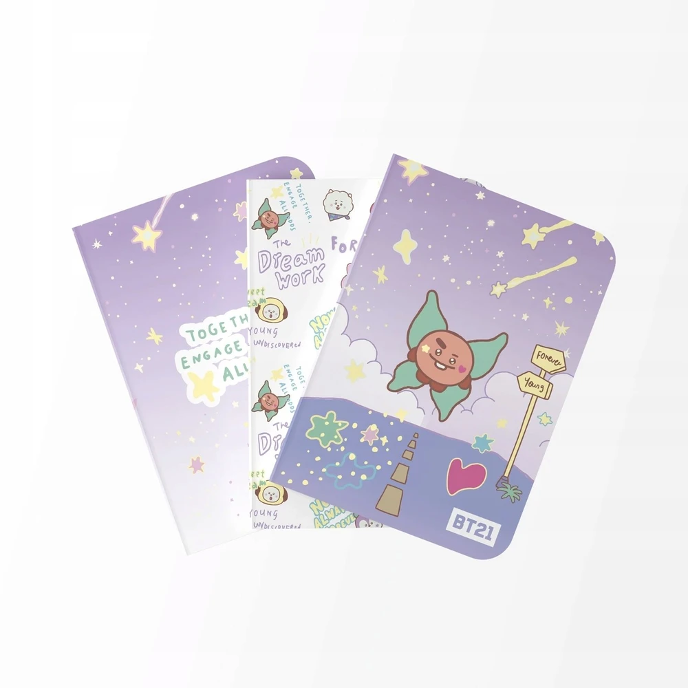 Dimastech BT21 - A6 formato SHOOKY užrašų knygelių rinkinys (3 vnt.)