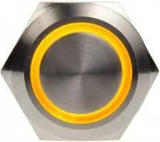 DimasTech vandalizmo mygtukas 19 mm – Silverline – geltonos spalvos