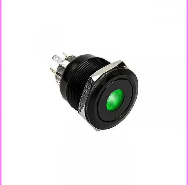 „DimasTech“ vandalizmo mygtukas 25 mm, juodos spalvos taškinis – RGB