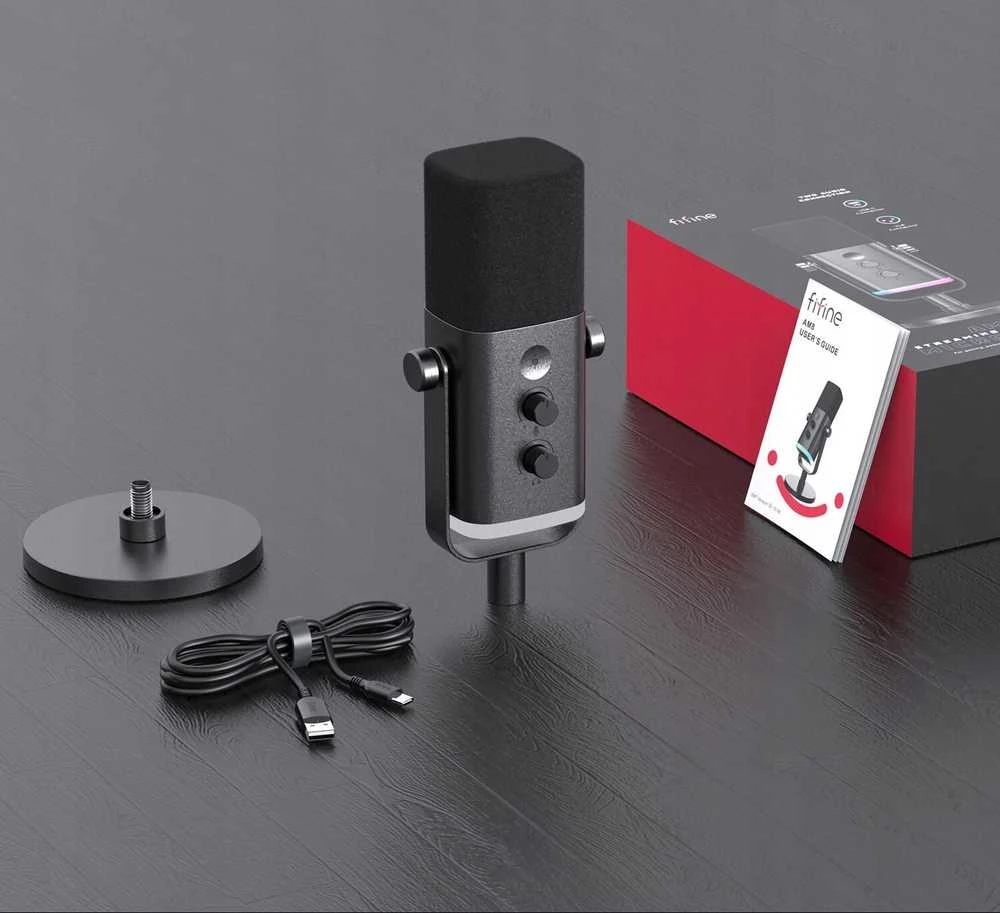 Mikrofonas Fifine AM8 Ampligame juoda