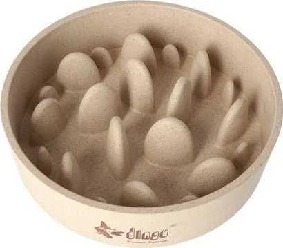 Dingo Bambukinis lėto augimo šunų dubuo, smėlio spalvos, 1430 ml, 22 cm
