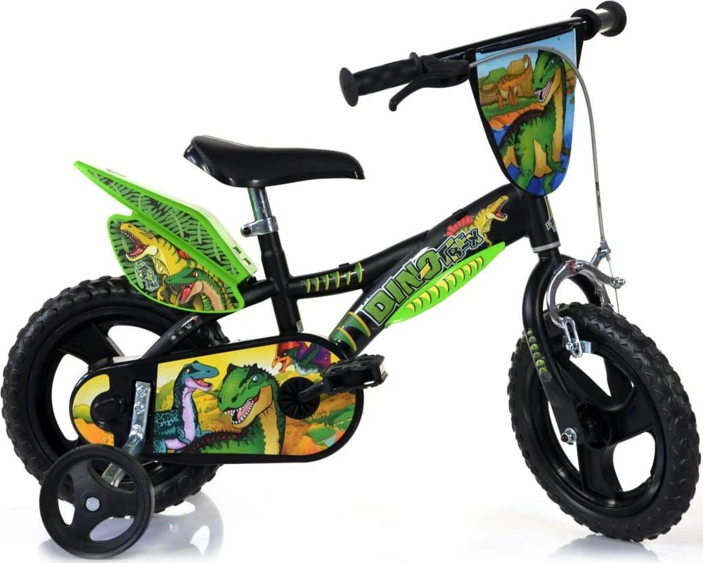 Dino Bikes Dino Bikes Dviračiai vaikams Dinozauras, žalia, 12''