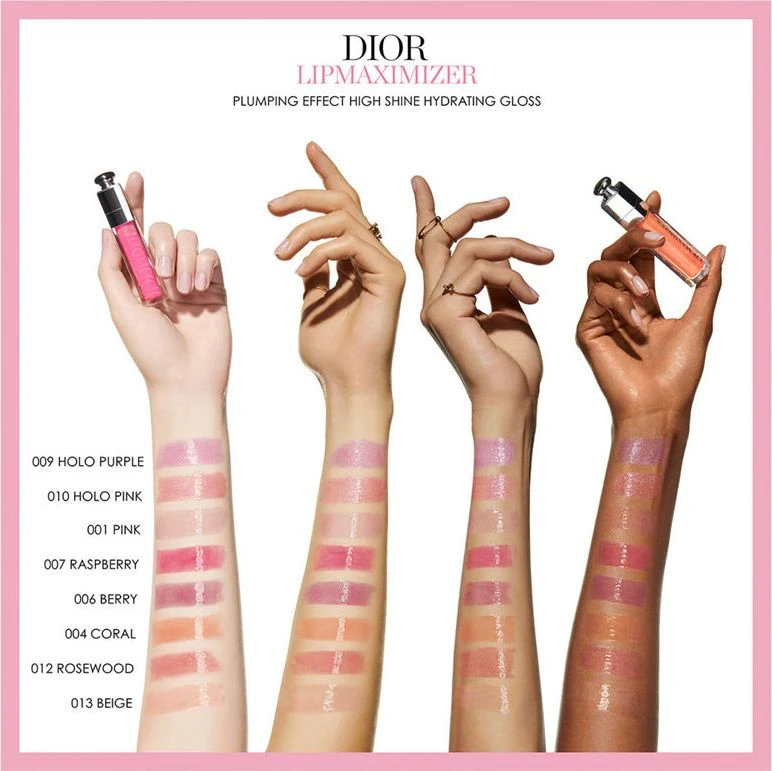 Dior Addict Lip Maximizer lūpas putlinantis blizgis, spalva: 010 Holographic Pink, 6 ml
