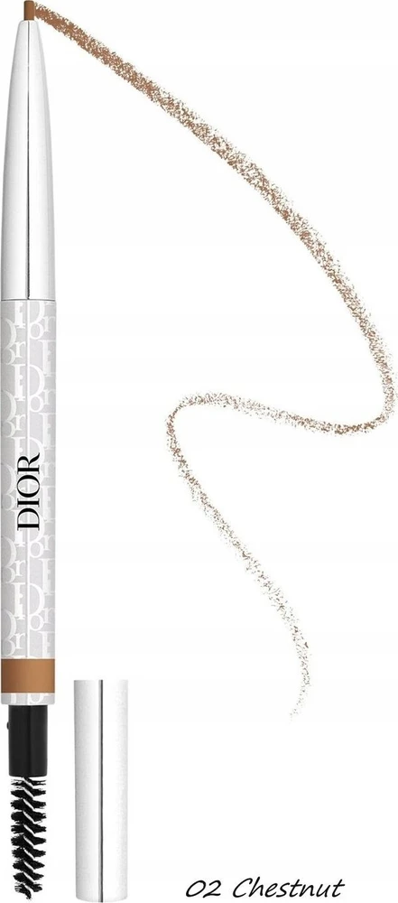 Christian Dior Diorshow Atsparus vandeniui Double-Ended Eyebrow Kreminis Pieštukas & 2-In-1 02 Chestnut 0.09 g