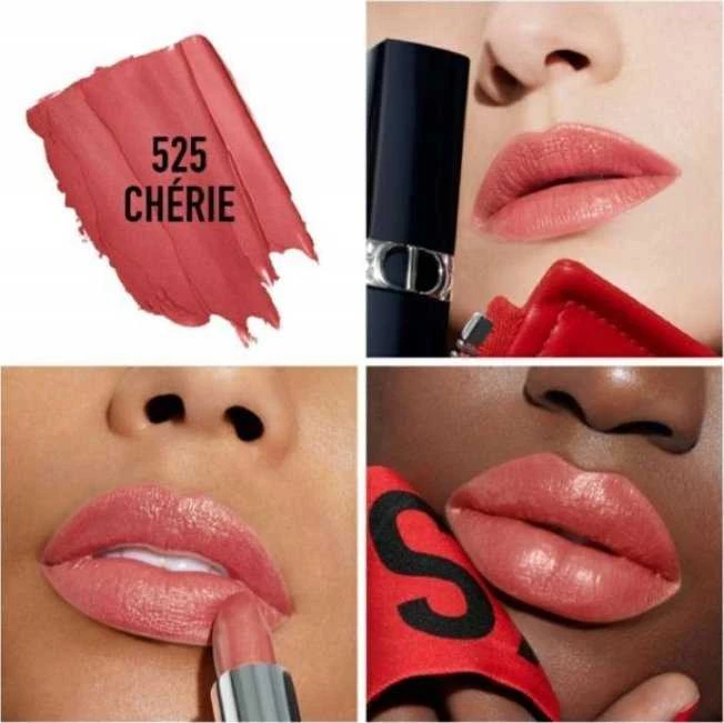 Shiseido Christian Dior Rouge Jojoba Kreminis Lipstick 525 Cherie Papildomas 3.5 g