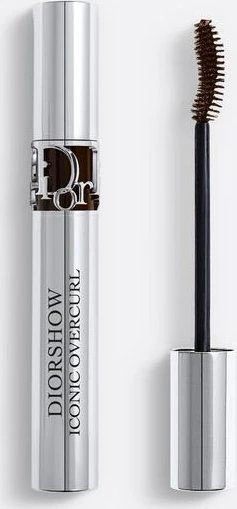 Apimties suteikiantis blakstienų tušas tobulam blakstienų užrietimui „Dior show Iconic Overcurl“ (Spectacular Volume & Curl Professional Blakstienų tušas) 6 g, 694 Over Brown
