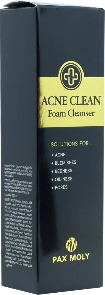 PaxMoly Acne Clean valomasis ir odą valantis putojantis prausiklis, 120 ml
