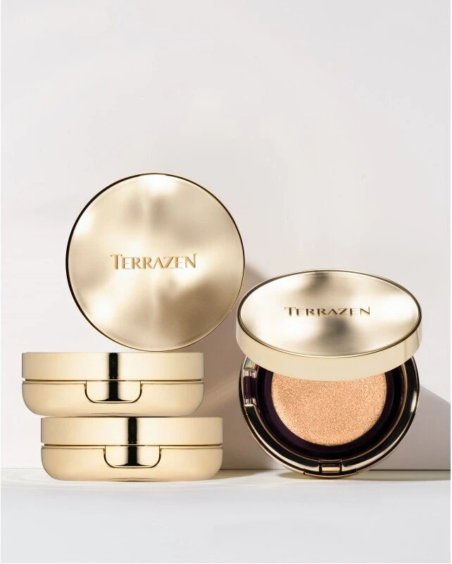 Terrazen Perfect Finish Cushion Radiant Finish kremo tipo pagrindas 21 Light rusvai gelsvas SPF 50+, 15 g