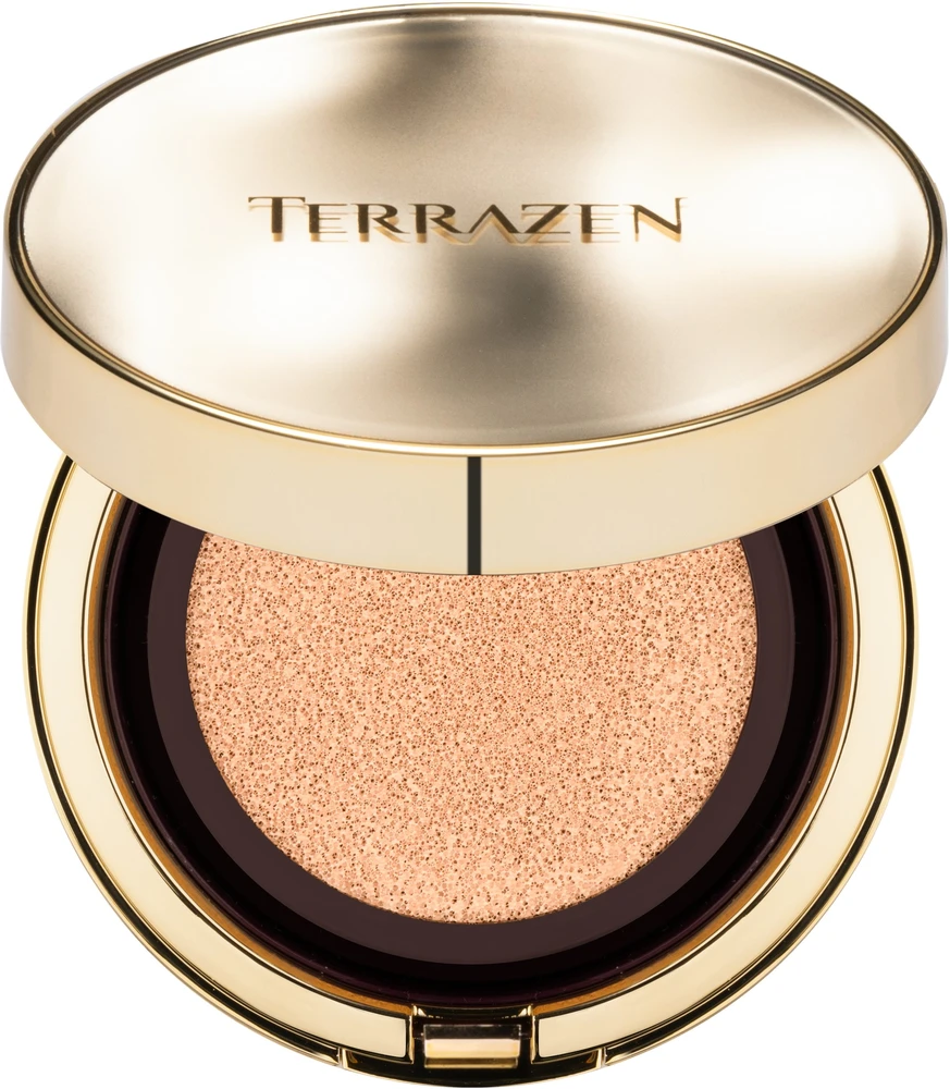 Terrazen Perfect Finish Cushion Radiant Finish kremo tipo pagrindas 21 Light rusvai gelsvas SPF 50+, 15 g