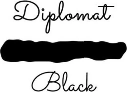 Diplomat Black rašalo spalvos pavyzdys