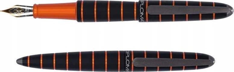 „Diplomat Elox“ plunksnakotis, F, 14 ct, juodas/oranžinis