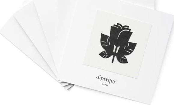„Diptyque Eau Rose - Patch De Parfum“ kūno lipdukų rinkinys, kvepiantys gėlių aromatai odai, juodas, 5 vnt.