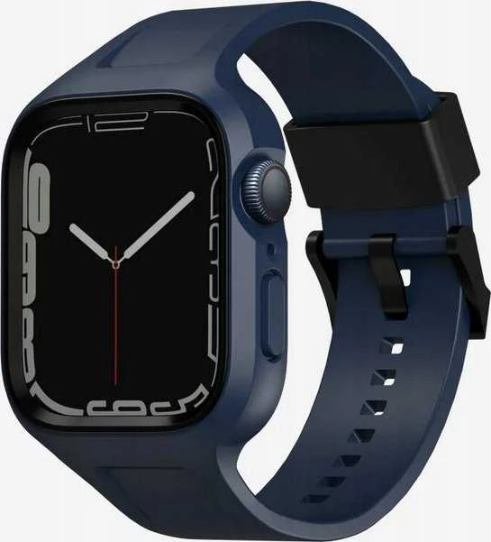 UNIQ Monos apyrankė 2in1 Apple Watch apyrankė + Dėklas Series 4/5/6/7/8/SE/SE2/SE3 44/45mm marine mėlynas