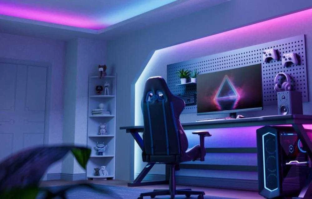 Lubinis šviestuvas „Yeelight“ LED RGBIC juostelės pagrindinės juostelės (6 metrai)