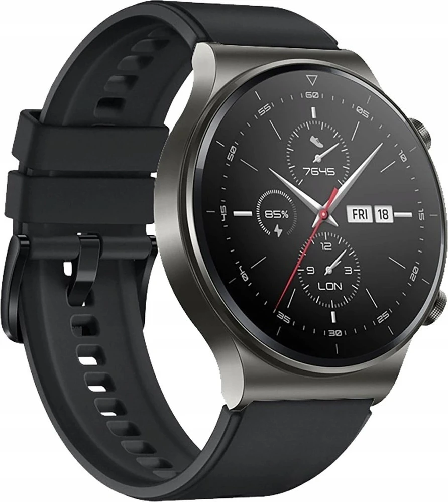 Hurtel Silikoninė apyrankė Huawei Watch GT 2/3/4/2 Pro/3 Pro/4 Pro/GT 2e 46mm – juodos spalvos