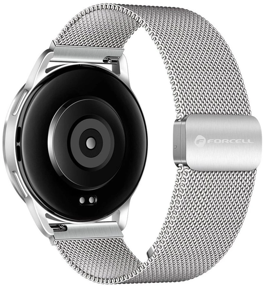 Dirželis, skirtas „Samsung Galaxy Watch Forcell F-Design FS11“ magnetiniam plienui, 22 mm, sidabrinis