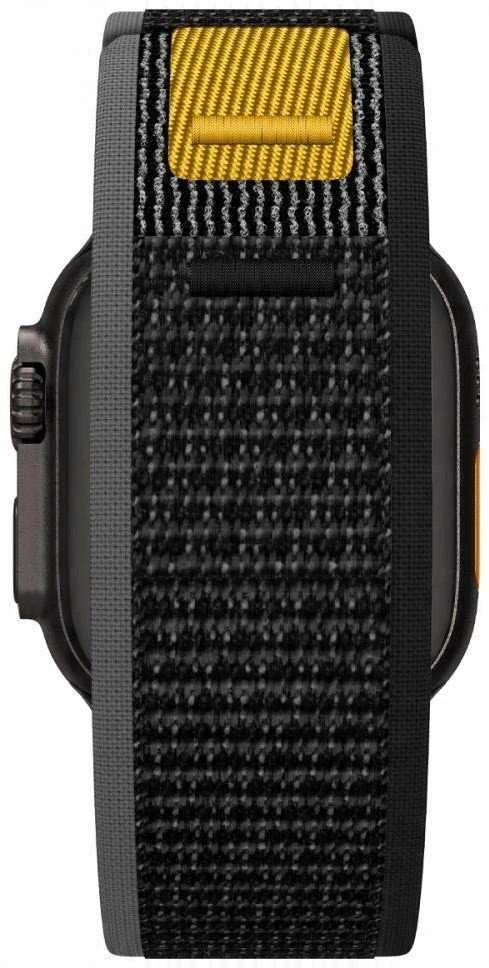 Juoda apyrankė Apple Watch 6 / 7 / 8 / 9 / 10 / SE / Ultra 1 / 2 ( 44 / 45 / 46 / 49 mm) laikrodžiui „Spigen Athlex Air”