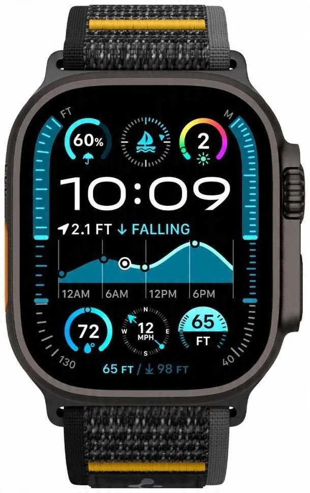Juoda apyrankė Apple Watch 6 / 7 / 8 / 9 / 10 / SE / Ultra 1 / 2 ( 44 / 45 / 46 / 49 mm) laikrodžiui „Spigen Athlex Air”