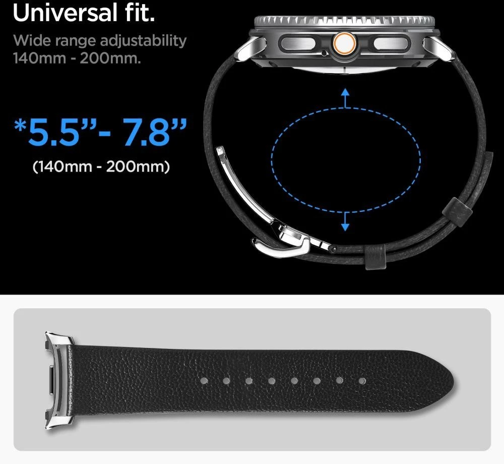 Spigen Enzo apyrankė skirta Samsung Galaxy Watch 40/44/46 mm – juodos spalvos