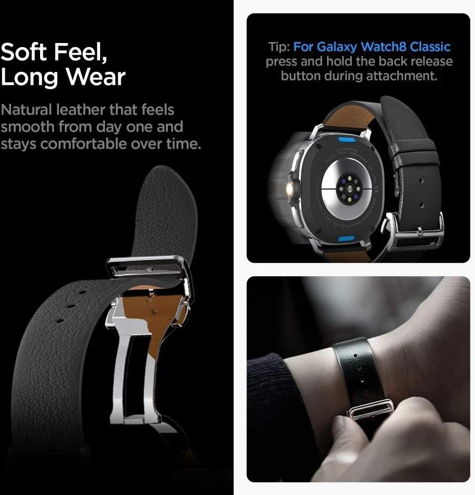 Spigen Enzo apyrankė skirta Samsung Galaxy Watch 40/44/46 mm – juodos spalvos