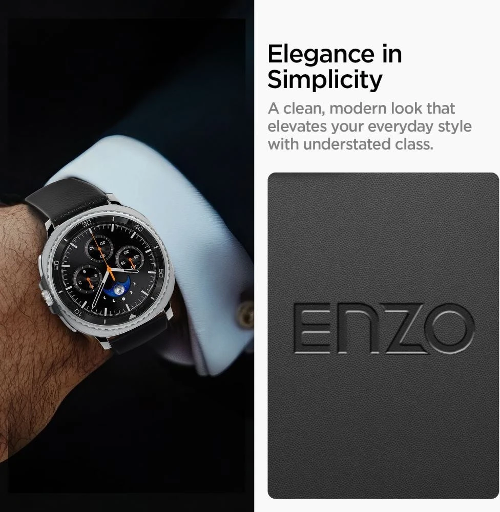 Spigen Enzo apyrankė skirta Samsung Galaxy Watch 40/44/46 mm – juodos spalvos