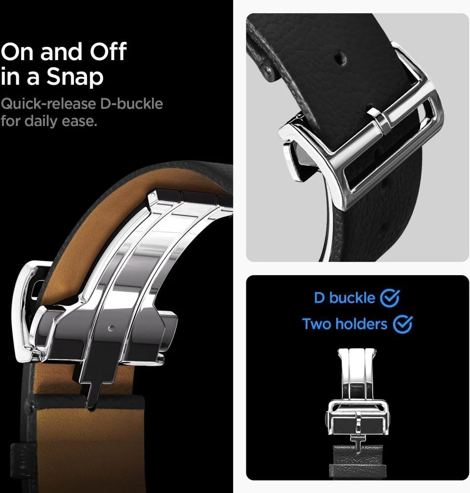 Spigen Enzo apyrankė skirta Samsung Galaxy Watch 40/44/46 mm – juodos spalvos