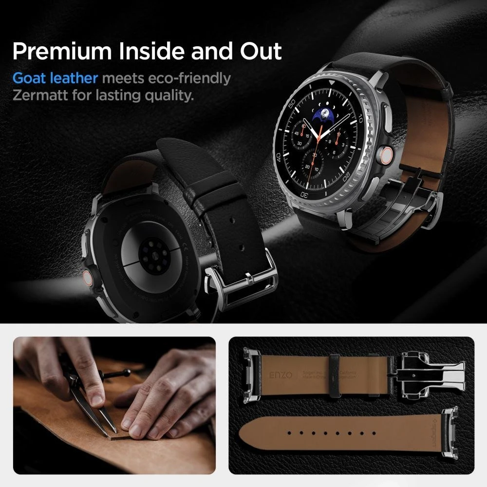Spigen Enzo apyrankė skirta Samsung Galaxy Watch 40/44/46 mm – juodos spalvos