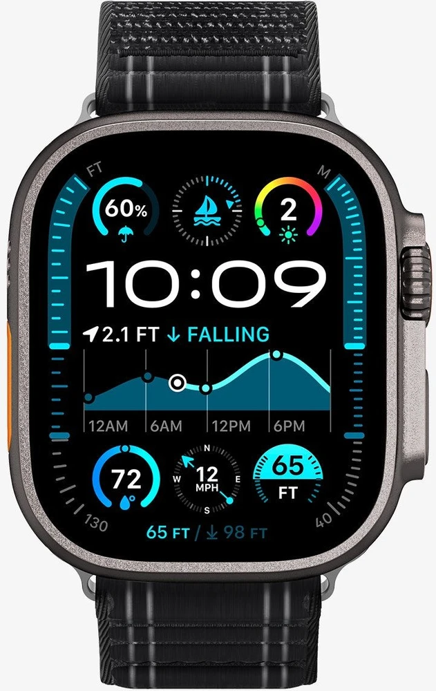 „Spigen Fabric Band“ apyrankė (su lipduku ir kilpa), juoda - Apple Watch 49mm/46mm/45mm/44mm