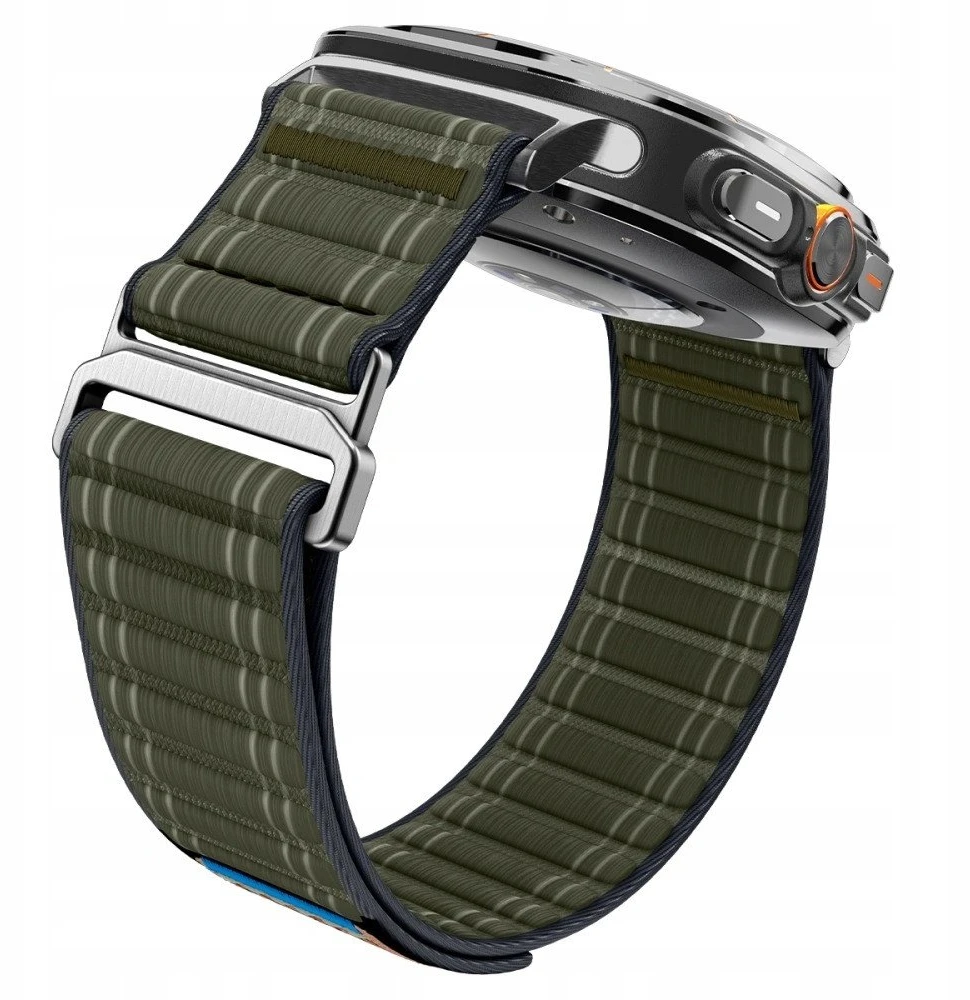„Spigen Fabric Band“ (su lipduku), žalias - „Samsung Galaxy Watch Ultra 47mm“