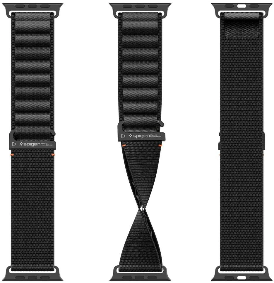 Apyrankė Spigen WBF1 Strap for Apple Watch 44 / 45 / 46 / 49 mm – juodos spalvos
