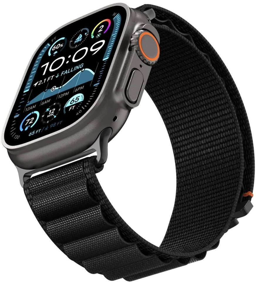 Apyrankė Spigen WBF1 Strap for Apple Watch 44 / 45 / 46 / 49 mm – juodos spalvos