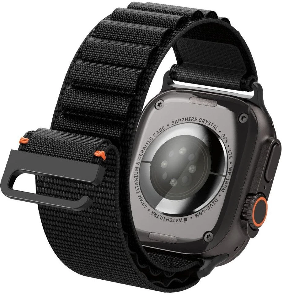 Apyrankė Spigen WBF1 Strap for Apple Watch 44 / 45 / 46 / 49 mm – juodos spalvos