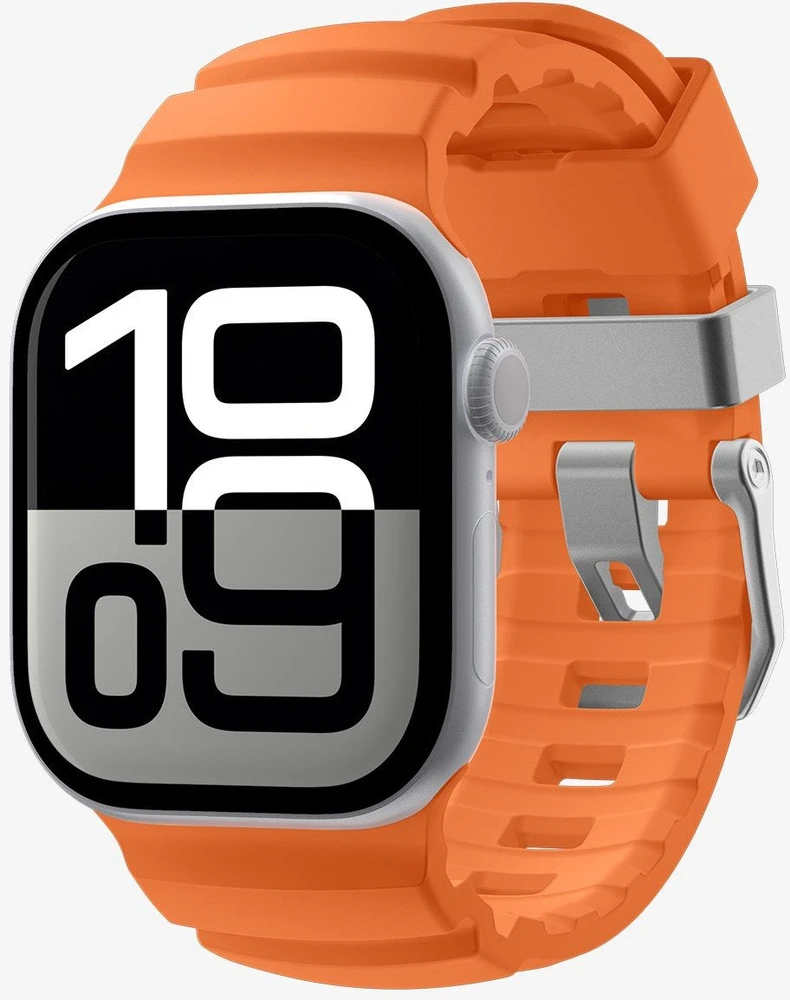 „Spigen“ silikoninė apyrankė, oranžinė - Apple Watch 49mm/46mm/45mm/44mm