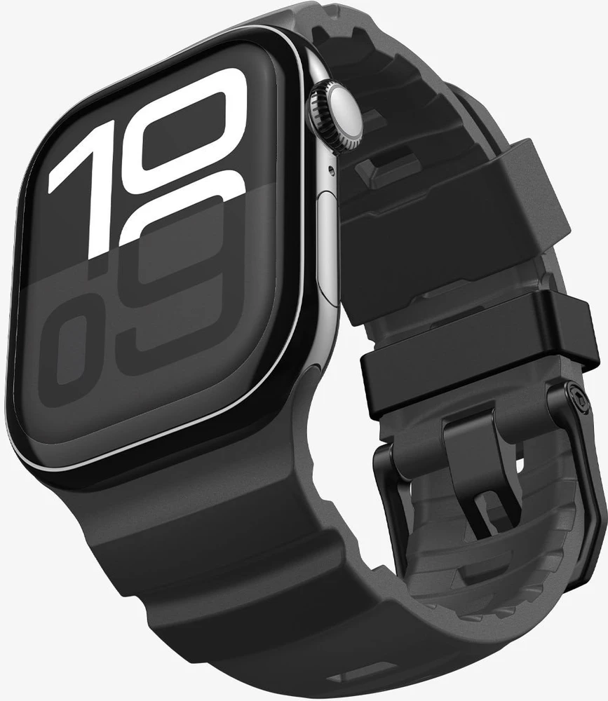„Spigen“ silikoninė apyrankė, juoda - Apple Watch 49mm/46mm/45mm/44mm