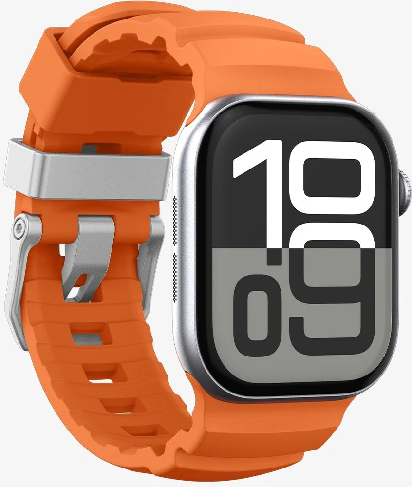 „Spigen“ silikoninė apyrankė, oranžinė - Apple Watch 49mm/46mm/45mm/44mm