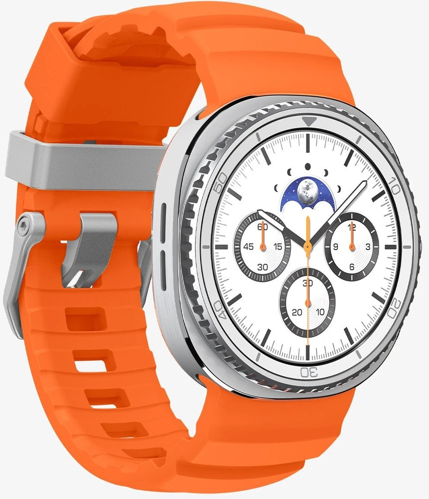 „Spigen“ silikoninė apyrankė, oranžinė - „Samsung Galaxy Watch 8“ 46 mm/44 mm/40 mm