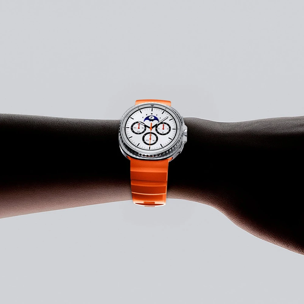 „Spigen“ silikoninė apyrankė, oranžinė - „Samsung Galaxy Watch 8“ 46 mm/44 mm/40 mm