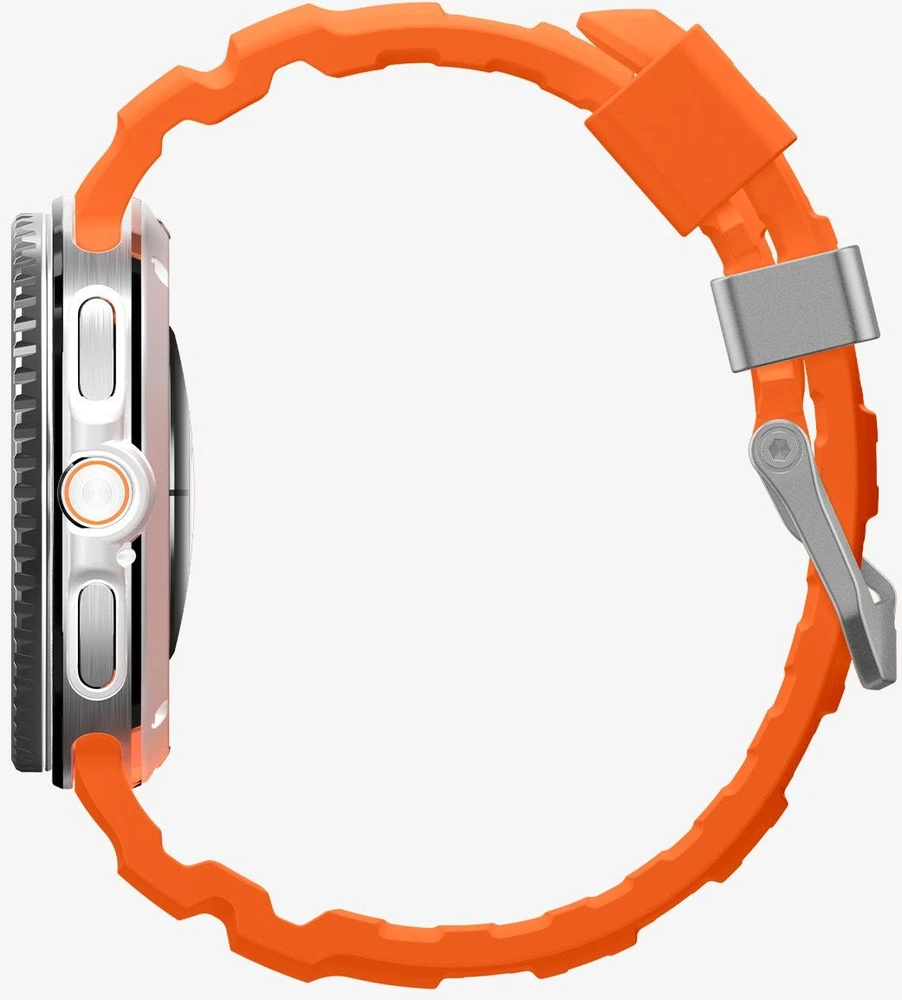 „Spigen“ silikoninė apyrankė, oranžinė - „Samsung Galaxy Watch 8“ 46 mm/44 mm/40 mm