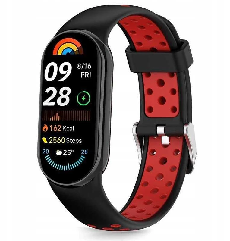 Tech-Protect apyrankė IconBand Air Xiaomi Smart Band 8 / 9 / 10 / NFC juodos spalvos/raudonos spalvos
