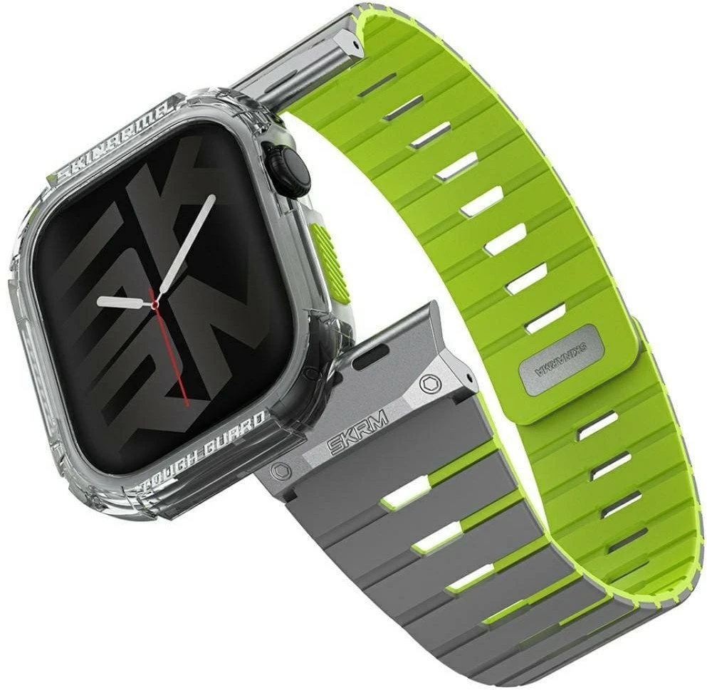 Apyrankė + dėklas Skinarma Gemini skirti Apple Watch 46mm niteglow
