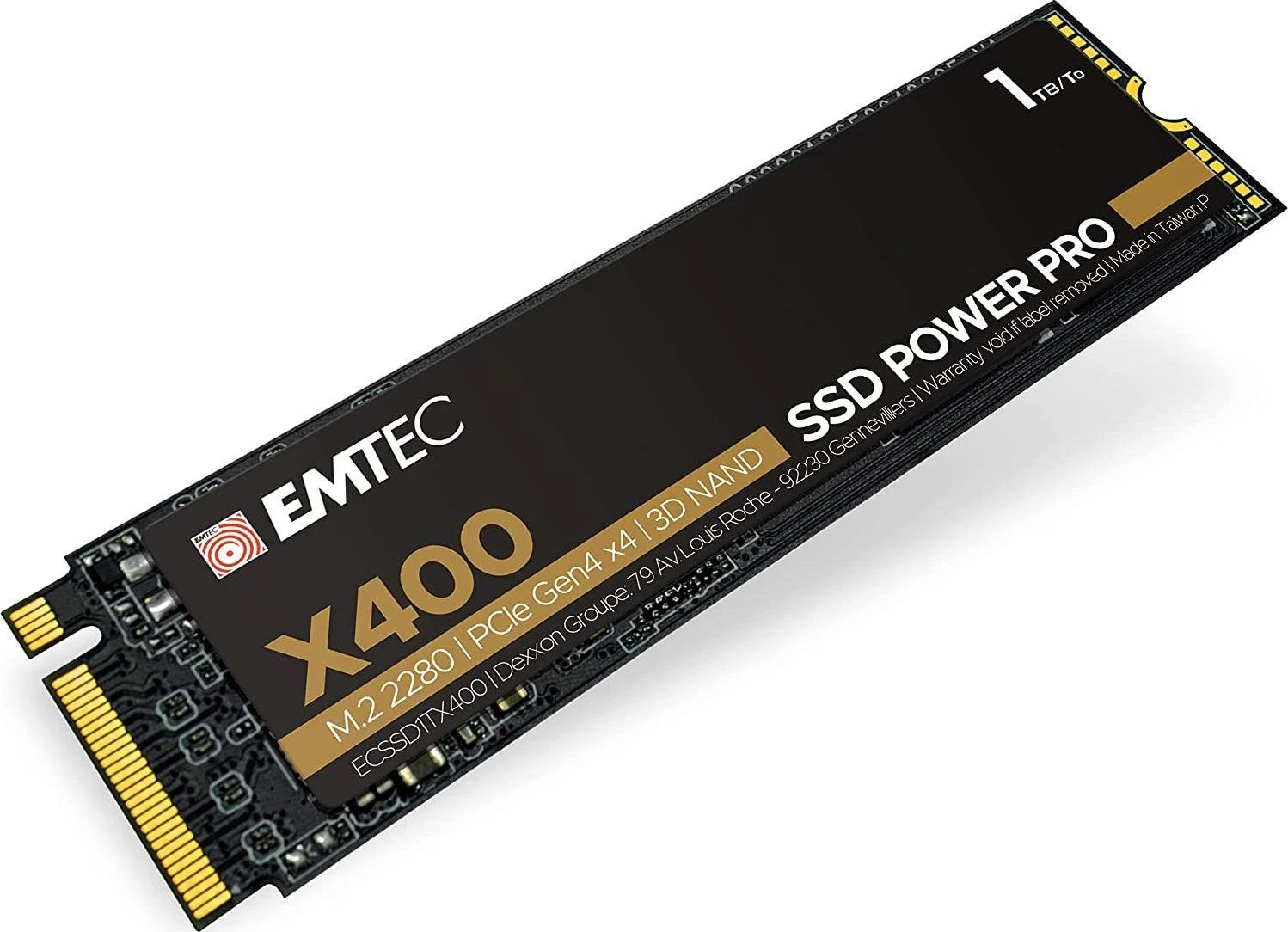 Emtec X400 Power Pro 1TB M.2 2280 PCI-E x4 Gen4 NVMe SSD (ECSSD1TX400)