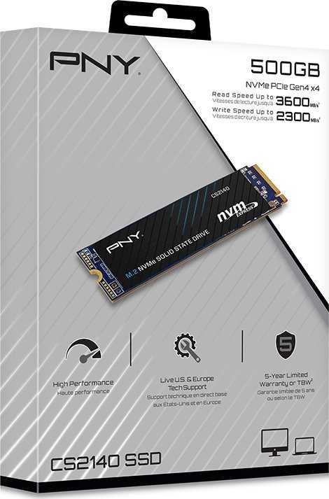 Disk SSD PNY CS2140 500 GB M.2 2280 PCI-E x4 Gen4 NVMe (M280CS2140-500-RB)